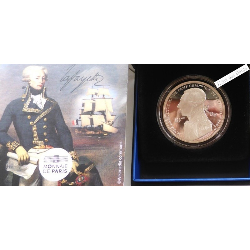 Coffret BE 2020 10 EURO Indépendance des Etats-Unis La Fayette, lartdesgents.fr