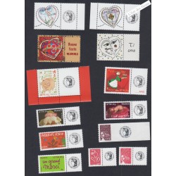 Lot 13 timbres personnalisés 2003-2008 - Neuf** - lartdesgents.fr