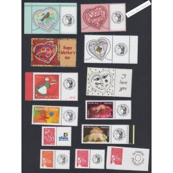 Lot 13 timbres personnalisés 2003-2008 - Neuf** - lartdesgents.fr