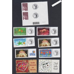 Lot 10 timbres personnalisés 2004 -2008 - Neuf** - lartdesgents.fr