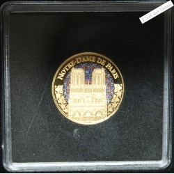 Médaille BE or, NOTRE DAME DE PARIS partiellement colorisé, lartdesgents.fr