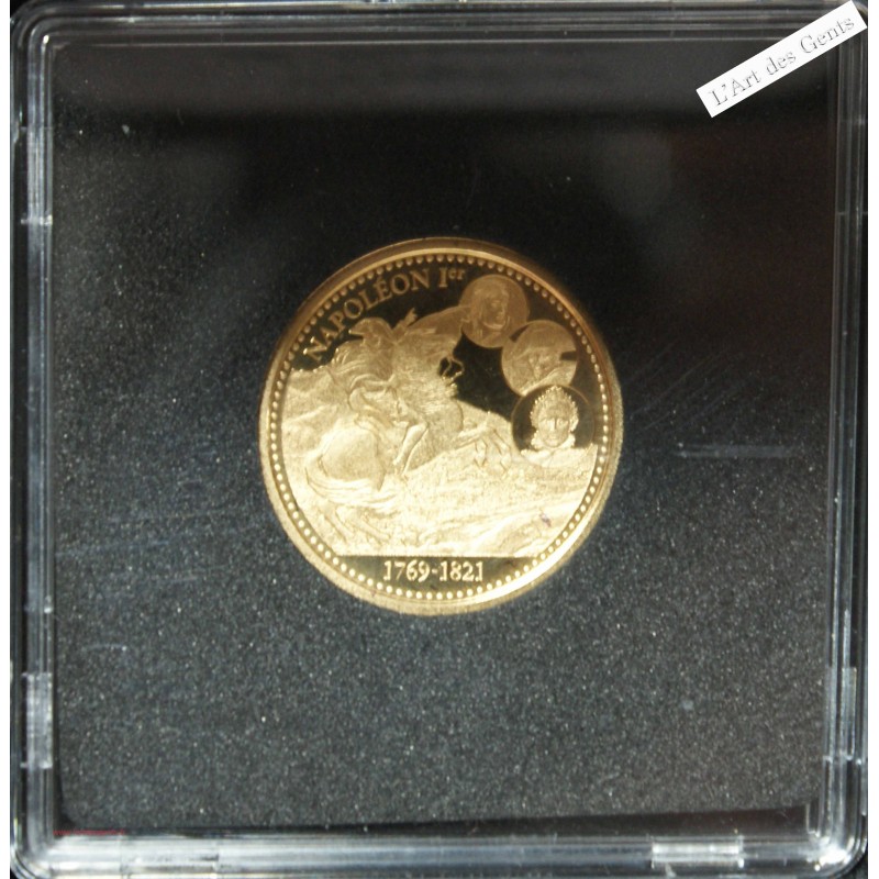 Médaille BE or, Hôtel des Invalides Bicentenaire mort Napoléon Ier, lartdesgents.fr