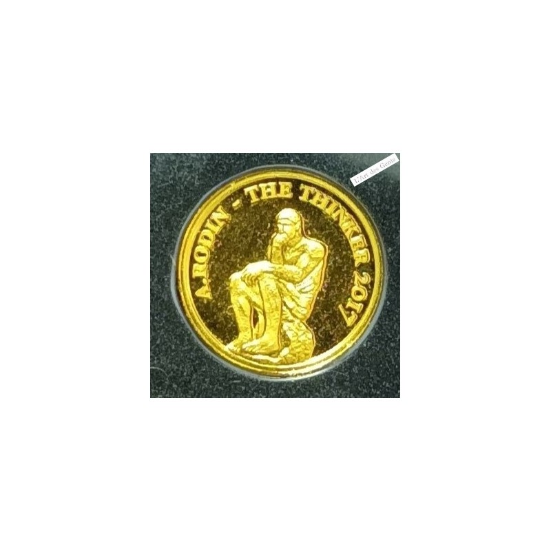 100 Francs OR CFA COTE D'IVOIRE, A.RODIN 2017, lartdesgents.fr