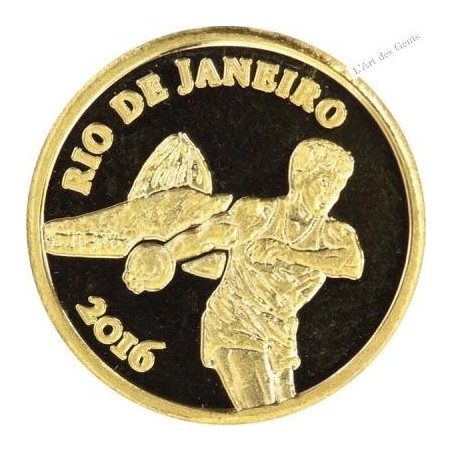 100 Francs CFA or, 2016 Rép. CONGO, RIO DE JANEIRO, lartdesgents.fr
