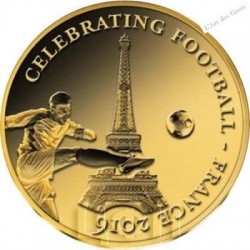 100 Francs OR CFA COTE D'IVOIRE, football France 2016, lartdesgents.fr