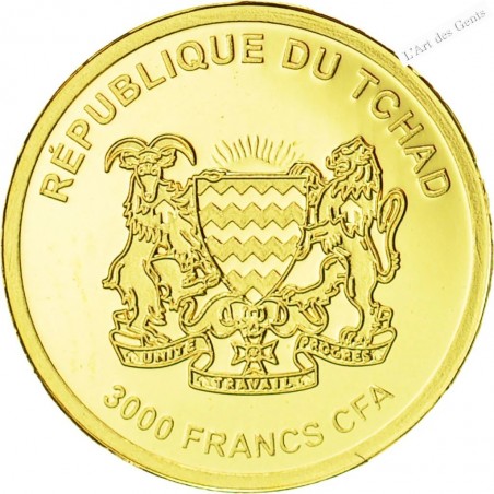 3000 Francs or CFA TCHAD C. de Médicis 2018, lartdesgents.fr