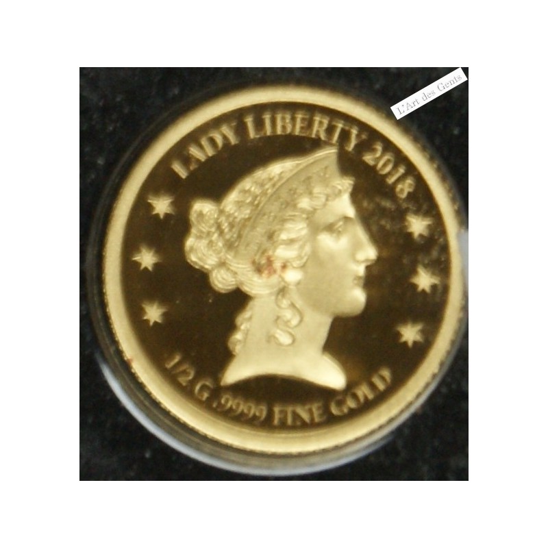 5$ OR FIDJI LADY LIBERTY 2018, lartdesgents.fr