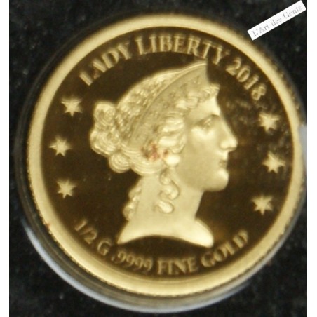 5$ OR FIDJI LADY LIBERTY 2018, lartdesgents.fr