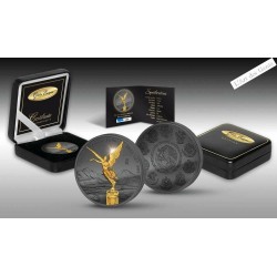 Coffret Golden Enigma 2016 Mexique Libertad 1 oz argent or 24 k ruthénium, lartdesgents.fr