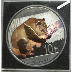 Coffret Golden Enigma CHINE 10 YUAN 2016 PANDA, 1 oz argent or 24 k ruthénium, lartdesgents.fr