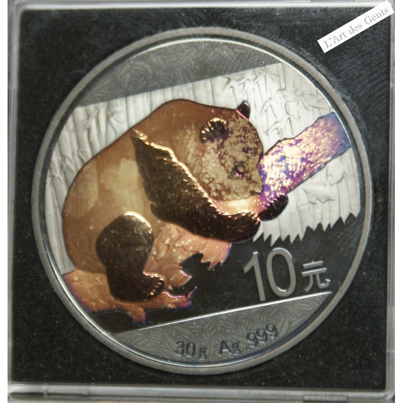 Coffret Golden Enigma CHINE 10 YUAN 2016 PANDA, 1 oz argent or 24 k ruthénium, lartdesgents.fr