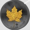 Coffret Golden Enigma CANADA 2016 MAPLE, 1 oz argent or 24 k ruthénium, lartdesgents.fr