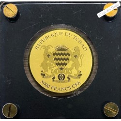Big Five Tchad 2020 Lion d'Afrique 1/200 oz épreuve or 5000 francs, lartdesgents.fr