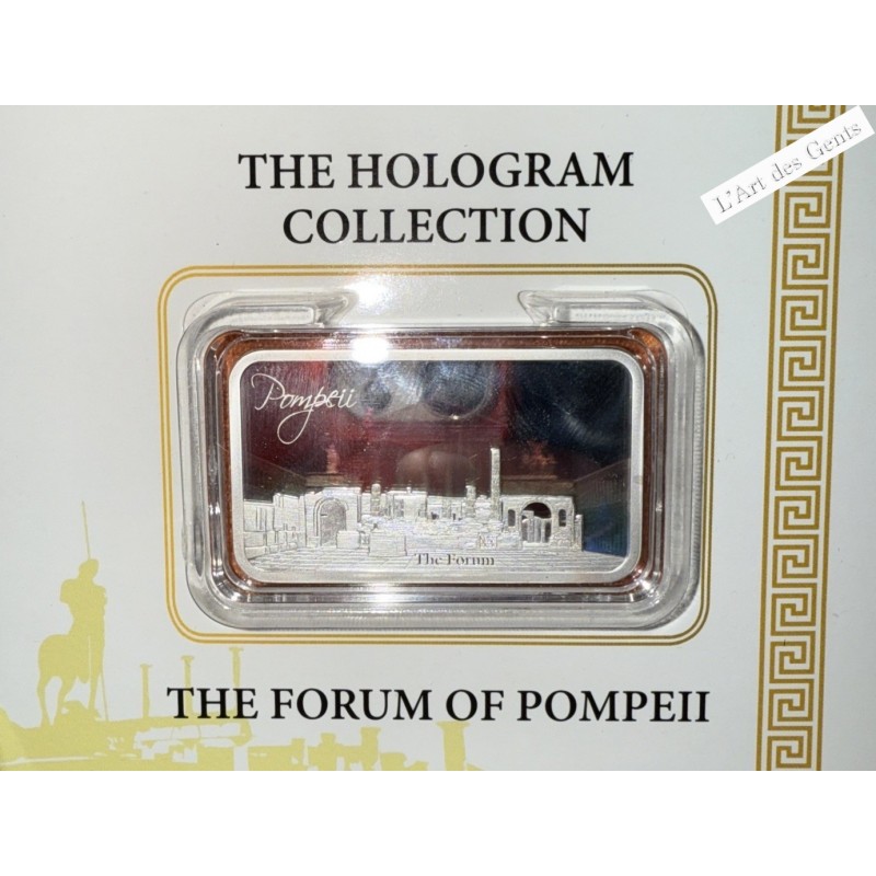 Forum Pompeii Hologram Collection 1 Oz Silver Bar Coin 2$ Solomon Islands 2018, lartdesgents.fr