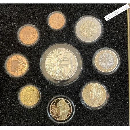 Coffret BE France JO 2024 - Série 1 cent à 20 €, lartdesgents.fr