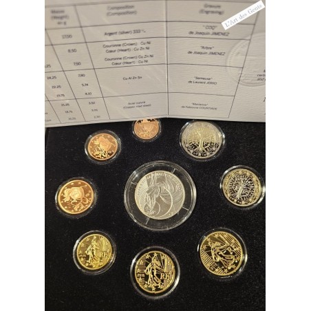 Coffret BE France 2016 - Série 1 cent à 10 € coq, lartdesgents.fr