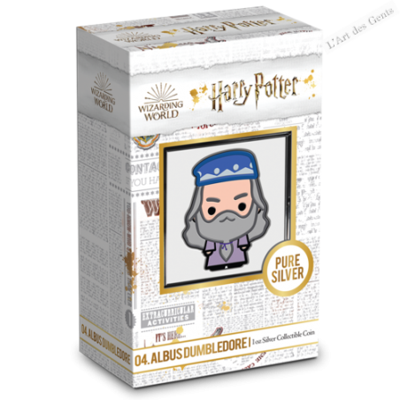 Harry potter Albus Dumbledore 1 Oz Silver Bar Coin 2$ NIUE 2020, lartdesgents.fr