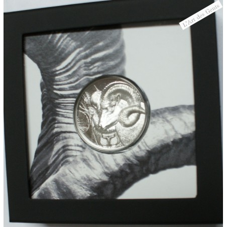 Coffret 500 Togrog 2022 Argali MONGOLIE, once argent .999 CIT, lartdesgents.fr