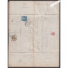 Lettre - Timbre n°14A - Oblitération piquage susse -1854 - Signé lartdesgents.fr