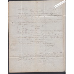 Lettre - Timbre n°14A - Oblitération piquage susse -1854 - Signé lartdesgents.fr