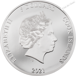 Eclectic Nature 1 oz Proof Silver Coin 5$ Cook Islands 2021, lartdesgents.fr