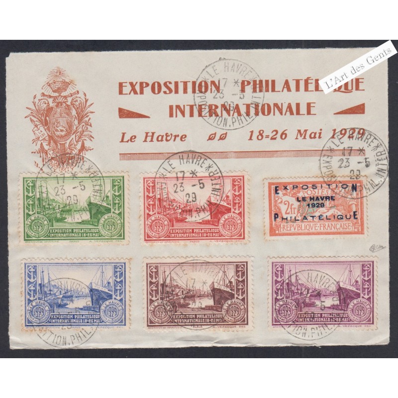 Devant de Lettre -  n°257A - Oblitération Havre 18-26 mai 1929 - Signé - lartdesgents.fr