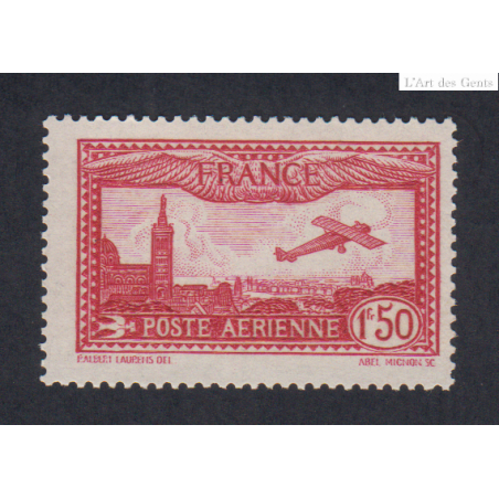 Timbre Poste Aérienne n°5 - Neuf** cote 50 euros - lartdesgents.fr