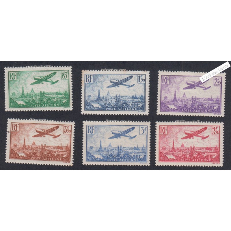 Série Timbres Poste Aérienne -  n°8 à n°13 - 1936 - Neufs* - Cote 170 Euros - lartdesgents.fr