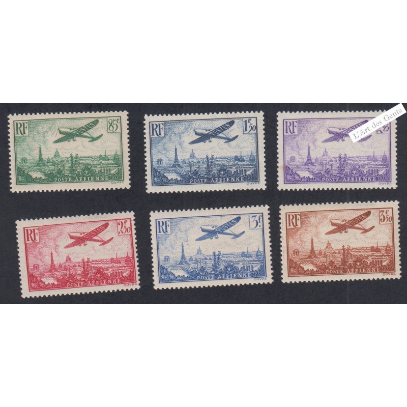 Série Timbres Poste Aérienne - n°8 à n°13 - 1936 - Neufs* - Cote 170 Euros - lartdesgents.fr