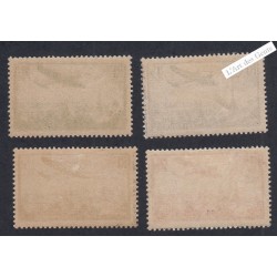 Série 4 Timbres Poste Aérienne - n°8 à n°12 sauf n°10 - 1936 - Neufs* - Cote 83Euros - lartdesgents.fr