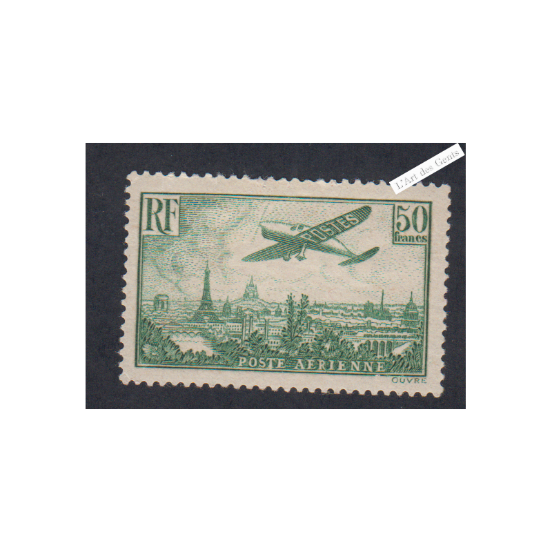 Timbre Poste Aérienne -  n°14 - 1936 - Neuf* - Cote 1100 Euros - Signé -lartdesgents.fr