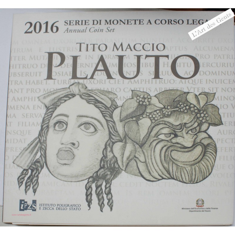 Coffret BU 2016 Italie Tito Maccio PLAUTO