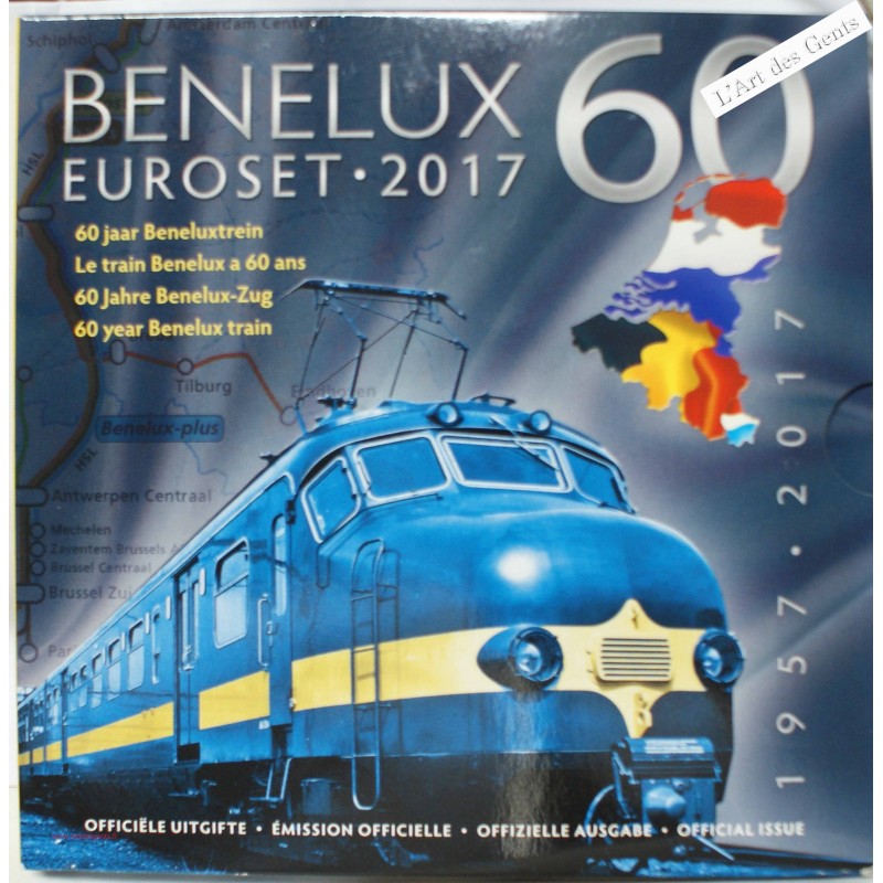 Coffret BU 1957-2017 BENELUX train 24 pièces + médaille, lartdesgents.fr