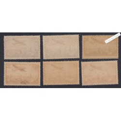 Série Timbres Poste Aérienne - n°8 à n°13 signé - 1936 - Neufs** - Cote 300 Euros - lartdesgents.fr
