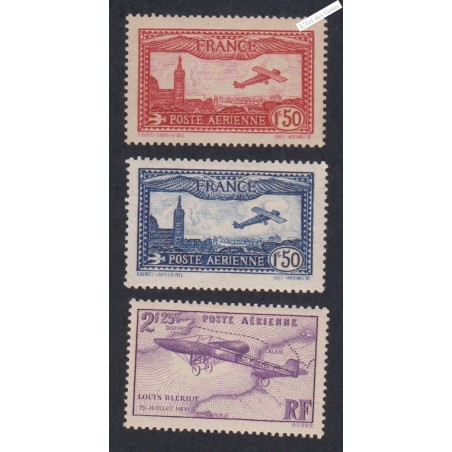 Timbres Poste Aérienne n°5-6 et n°7 Neufs* cote 78 euros - lartdesgents.fr