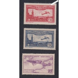 Timbres Poste Aérienne n°5-6 et n°7 Neufs* cote 78 euros - lartdesgents.fr