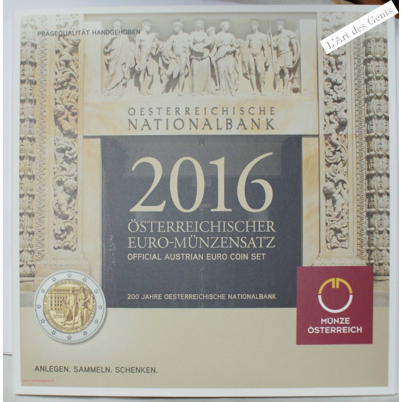 Coffret BU 2016 Autriche, lartdesgents.fr