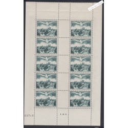 Feuillet 10 Timbres Poste Aérienne n°F20 - Neuf**  cote 650 euros- lartdesgents.fr