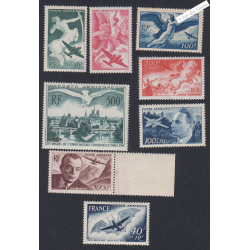 Série 8 Timbres Poste Aérienne n°16 à 23 - Neufs**  cote 89 euros -  lartdesgents.fr