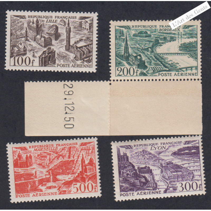 Timbres Poste Aérienne -  n°24 à n°27 - 1949- Neufs** - Cote 110 Euros- lartdesgents.fr