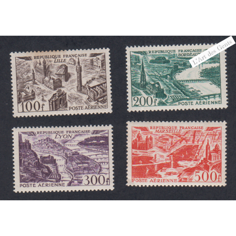 Timbres Poste Aérienne -  n°24 à n°27 - 1949- Neufs** - Cote 110 Euros- lartdesgents.fr