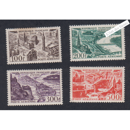 Timbres Poste Aérienne -  n°24 à n°27 - 1949- Neufs** - Cote 110 Euros- lartdesgents.fr