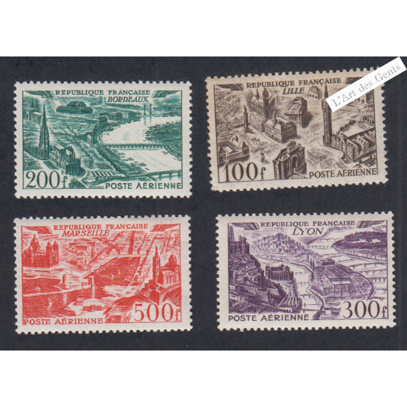 Timbres Poste Aérienne -  n°24 à n°27 - 1949- Neufs** - Cote 110 Euros- lartdesgents.fr