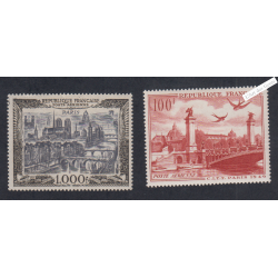 Timbres Poste Aérienne - n°28 et n°29 - 1950 - Neufs*  - Cote 101 Euros- lartdesgents.fr