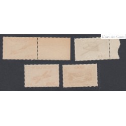 Timbres Poste Aérienne -  n°30 à 33 - 1954 - Neufs* - Cote 400 Euros- lartdesgents