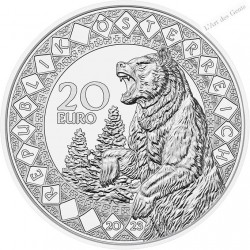 Coffret 20 euros BE 2023 AUTRICHE "Yeux Ours", lartdesgents.fr