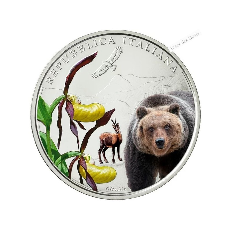 Coffret 5 euros BU 2023 ITALIE "Parc National ABRUZZES", lartdesgents.fr