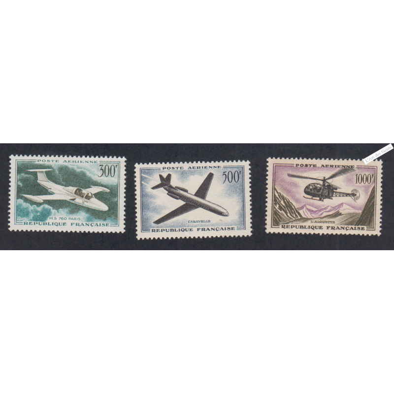 Série Timbres Poste Aérienne n°35 à n°37- Neufs** Signés - cote 110 euros, lartdesgents.fr