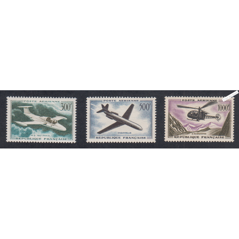 Série Timbres Poste Aérienne n°35 à n°37- Neufs** cote 110 euros, lartdesgents.fr