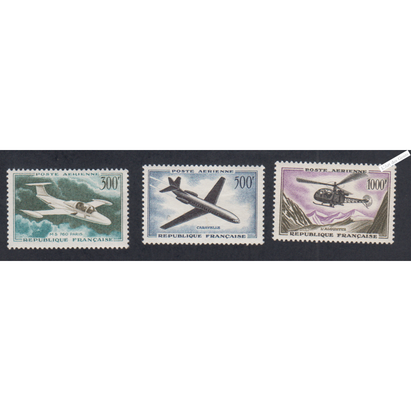 Série Timbres Poste Aérienne n°35 à n°37- Neufs** cote 110 euros, lartdesgents.fr